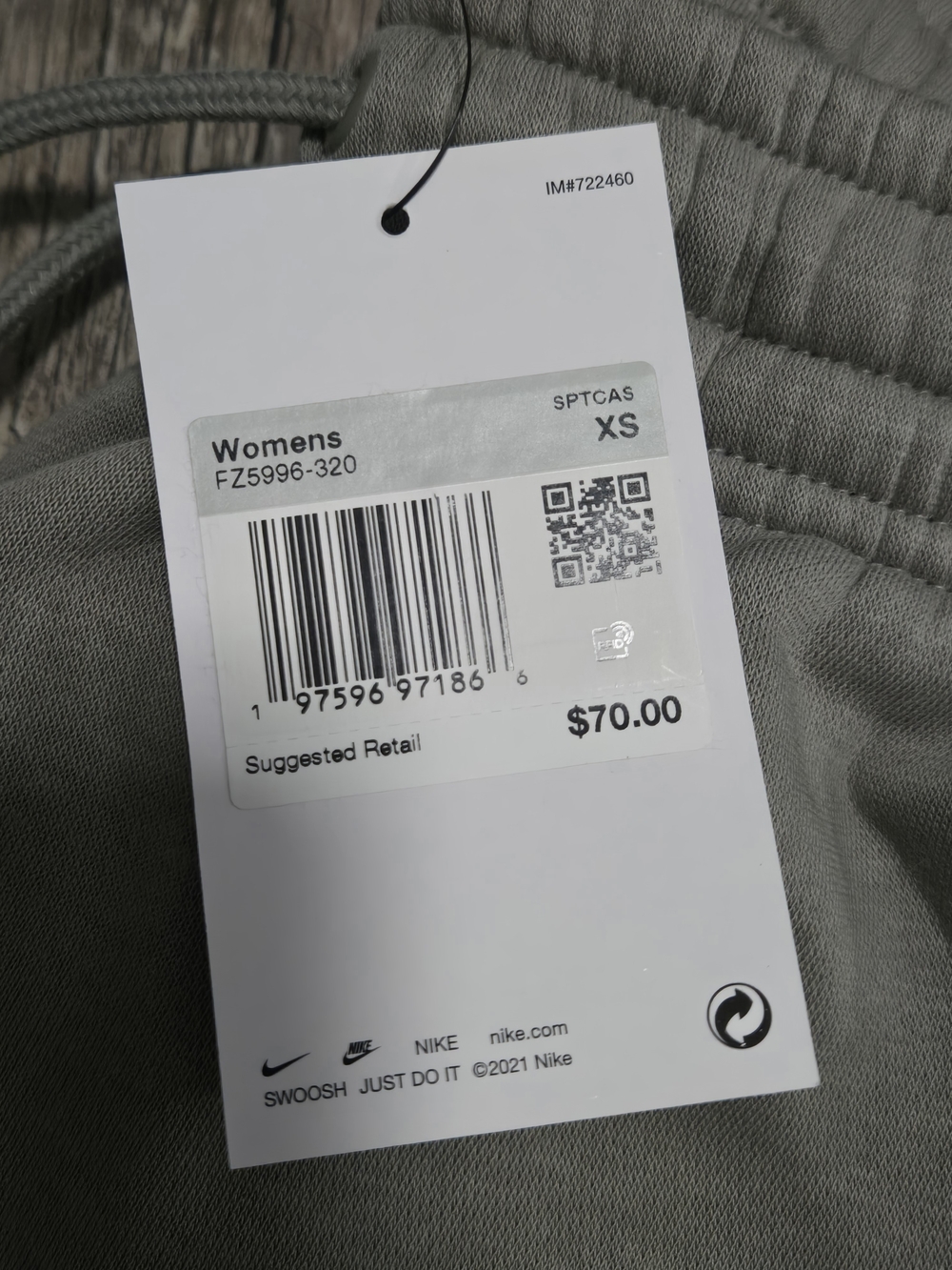 Nike Sage Oversized Jogger Sweatpants with White Swoosh - Picture 2 of 5